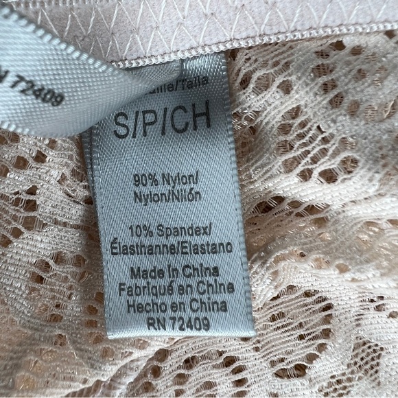 Nude Beige Lace Cheeky Underwear Small Sophie B NWOT Stretch Breathable Glam - Picture 7 of 8